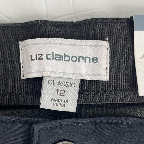 NWT‎ Liz Claiborne Black Classic Skinny Jeans Size 12 Flex Fit - Picture 7 of 14